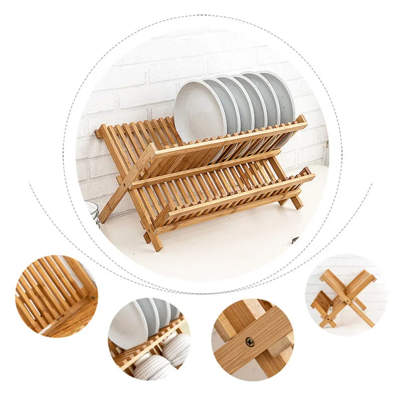 Bamboo Dish Drying Rack