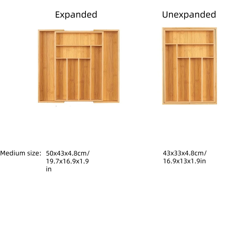 Bamboo Utensil Drawer Organizer