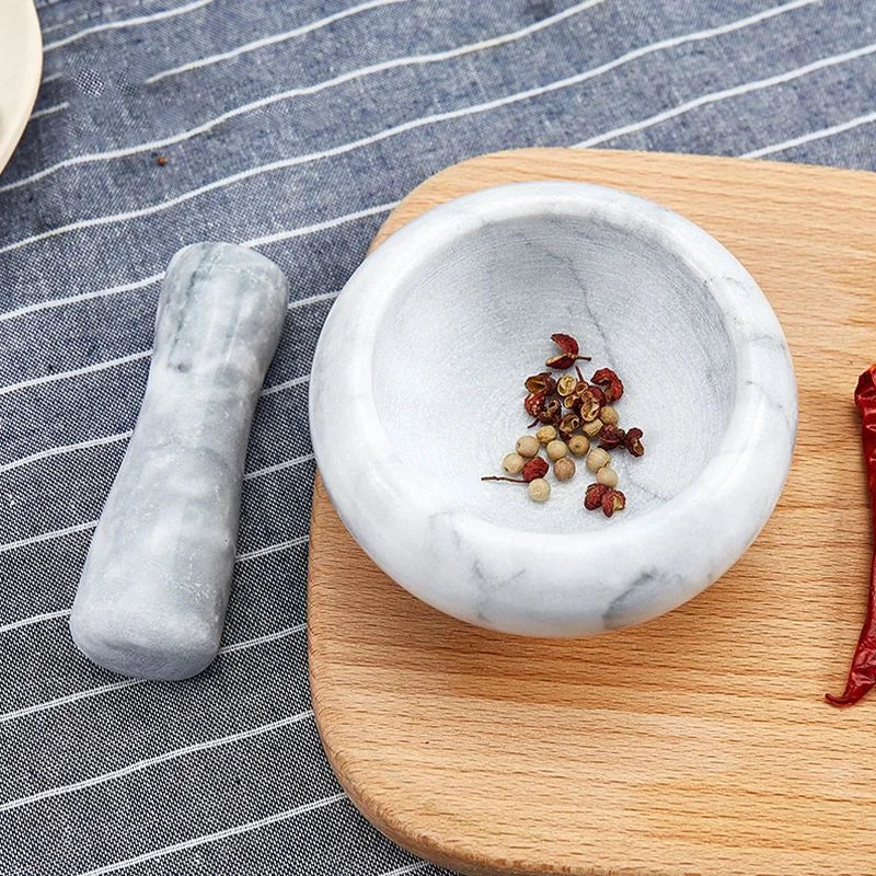 Marble Grinding Bowl Mortar and Pestle