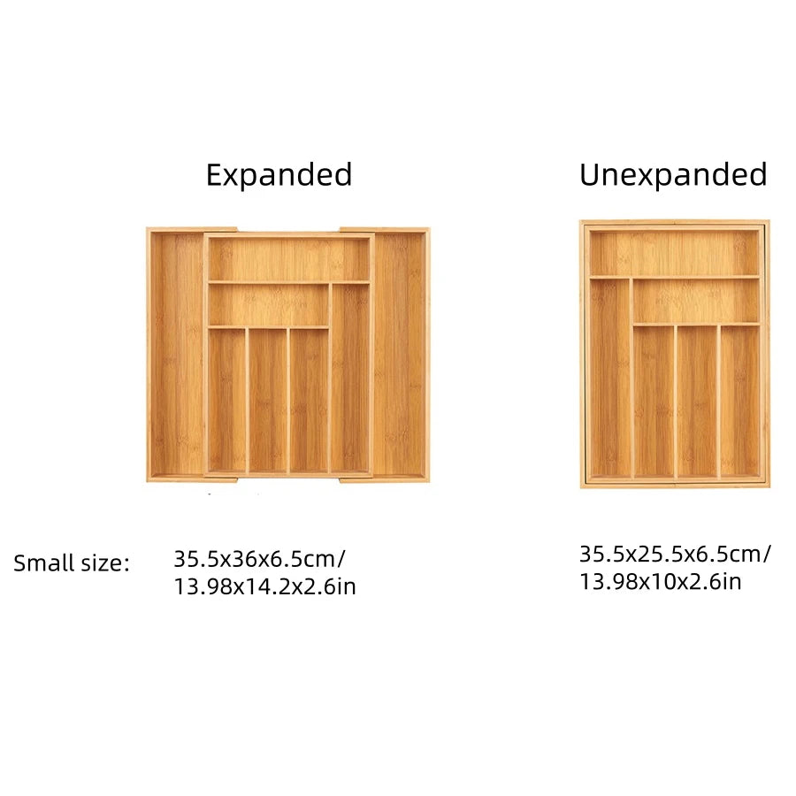 Bamboo Utensil Drawer Organizer