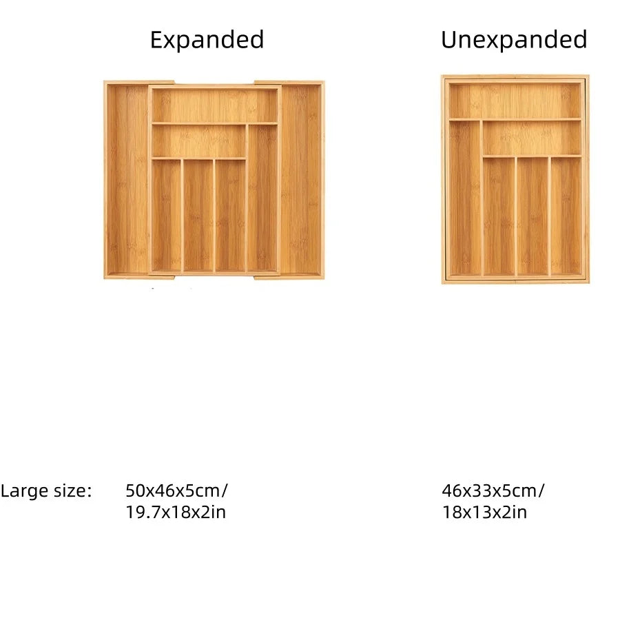 Bamboo Utensil Drawer Organizer