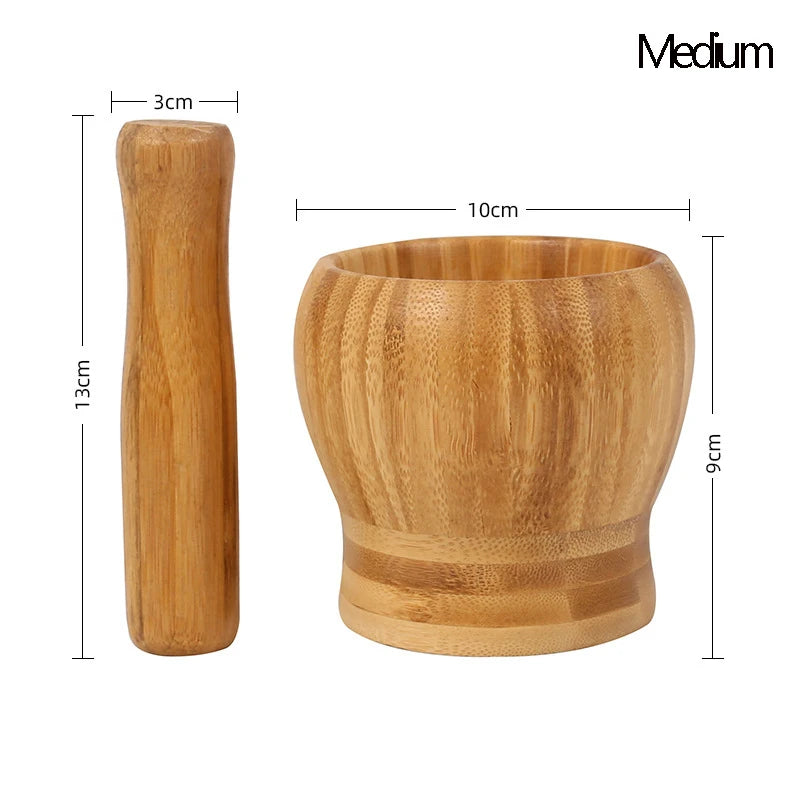 Bamboo Mortar and Pestle Set