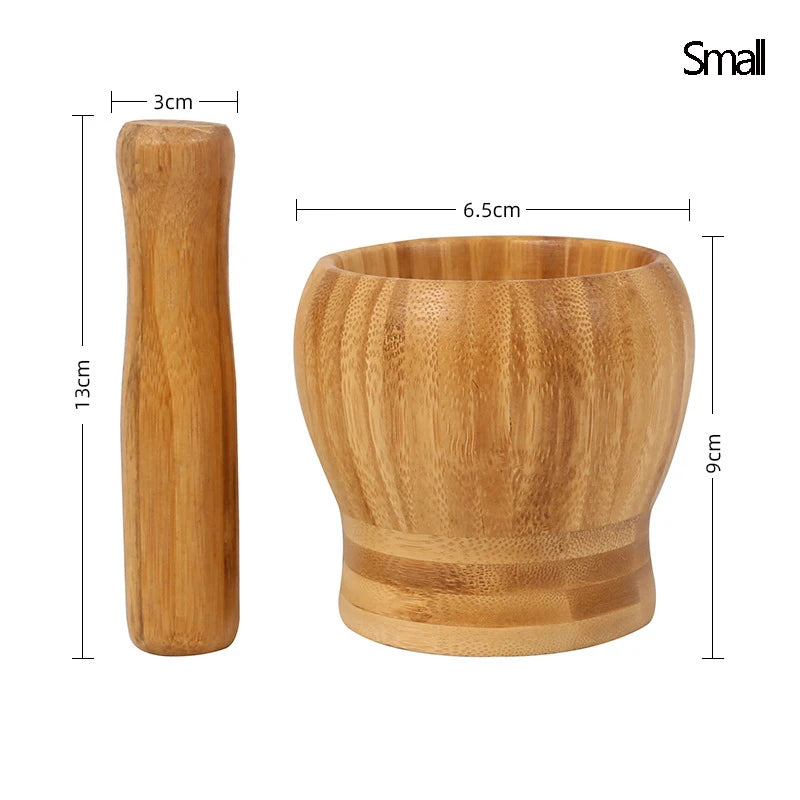 Bamboo Mortar and Pestle Set