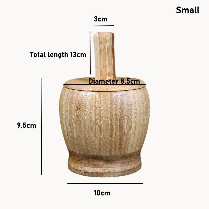 Bamboo Mortar and Pestle Set