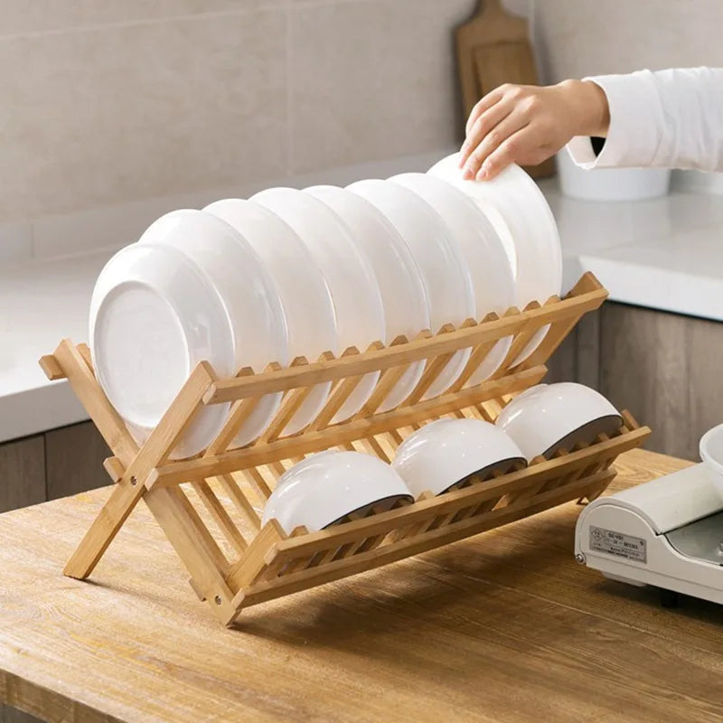 Bamboo Dish Drying Rack